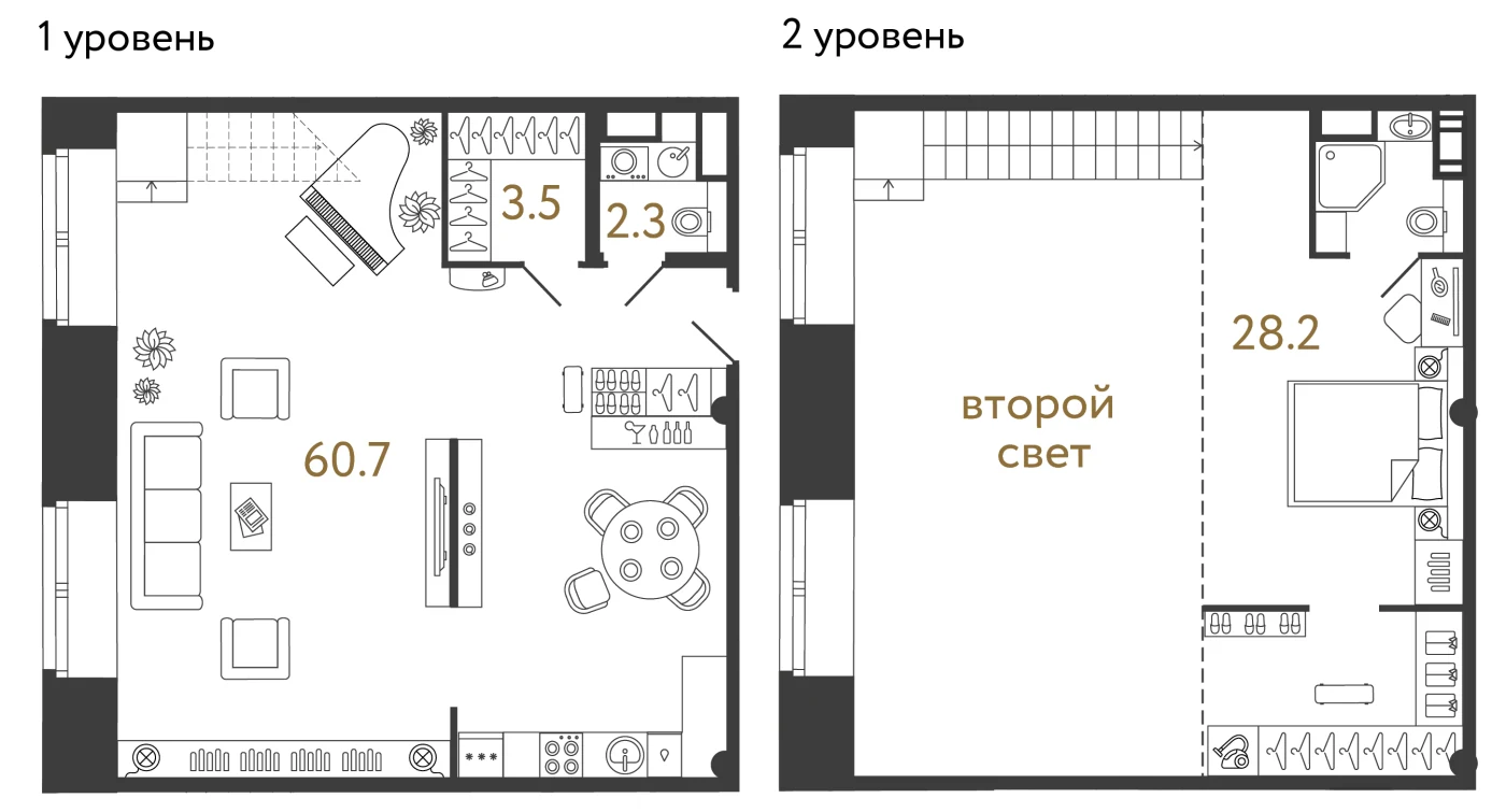 Планировка 1-комнатная 94,7 м² в арт-кластере «Типография» · Типография