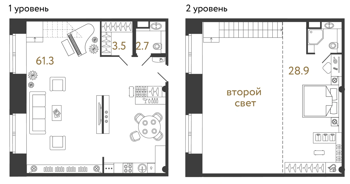 Планировка 1-комнатная 96,4 м² в арт-кластере «Типография» · Типография
